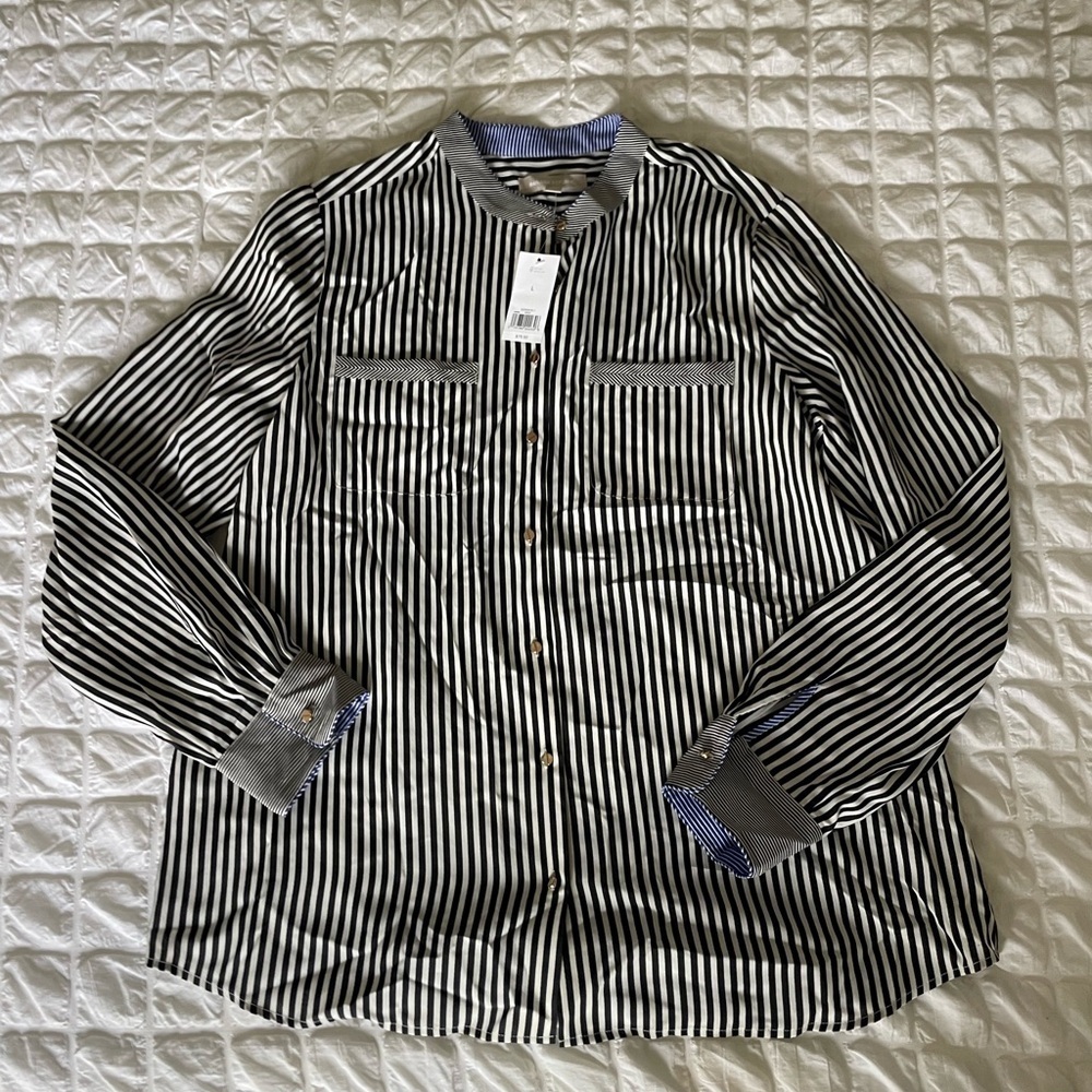Banana Republic stripe button down blouse